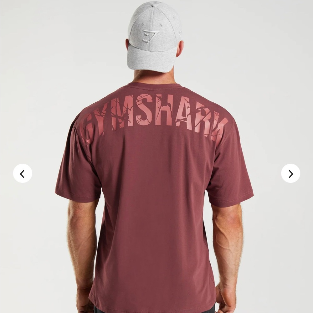 Gymshark POWER T-SHIRT/ SIZE MEDIUM/ COLOR CHERRY BROWN